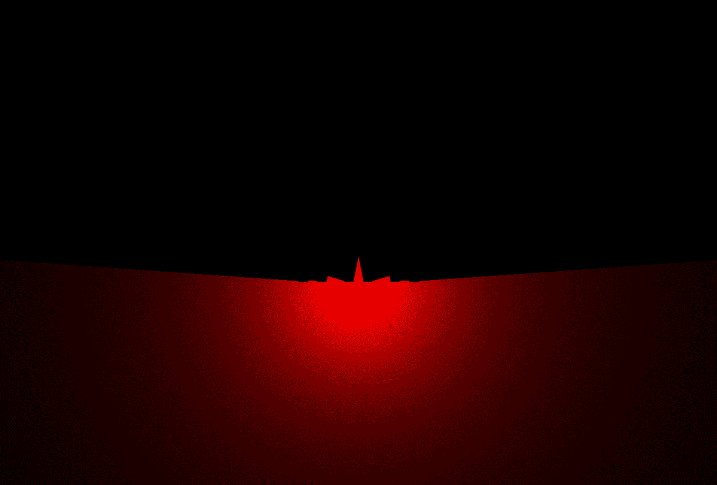 A picture showing an abstract balck and red shape
