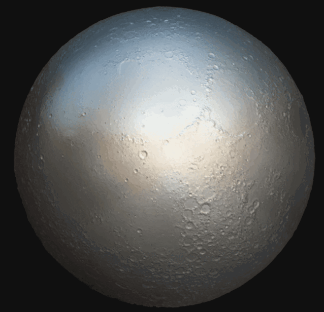 moon with and without textures animation