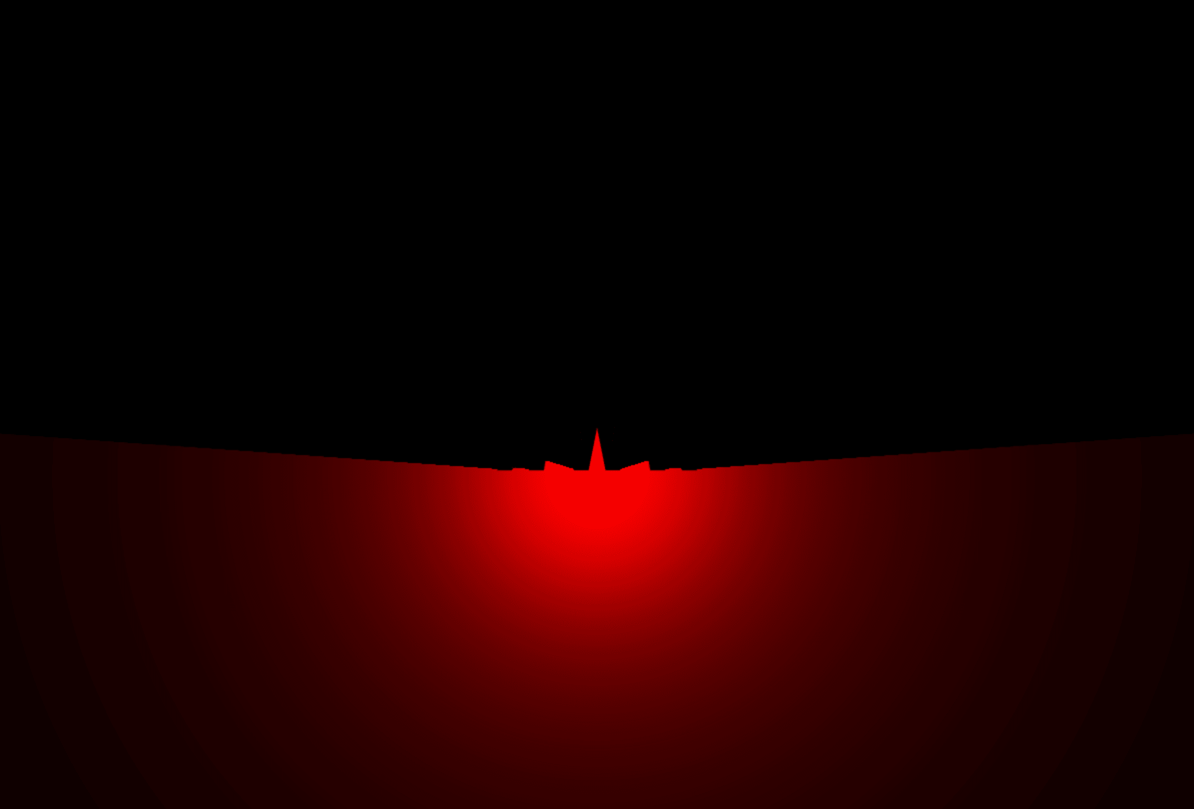 A picture showing an abstract balck and red shape